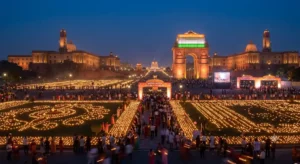 विजय चौक पर सवा लाख दीयों से जगमगाता कर्तव्य पथ