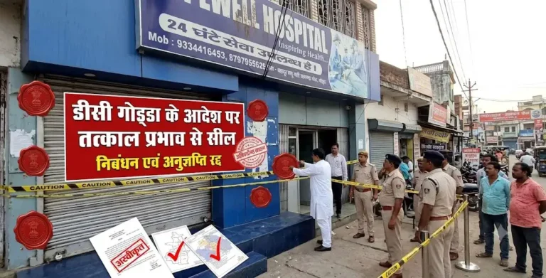गोड्डा में होपवेल अस्पताल पर बड़ी कार्रवाई, निबंधन और अनुज्ञप्ति रद्द; सील करने का आदेश