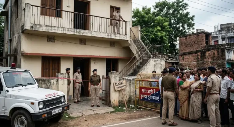 चक्रधरपुर में महिला पर्यवेक्षिका की हत्या के बाद जांच करती पुलिस